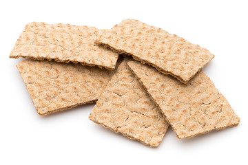 Stack of wholegrain crispy bread.