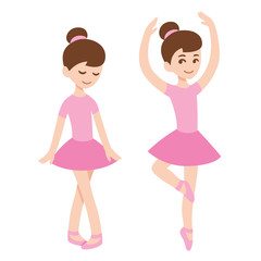Cute ballerina girls