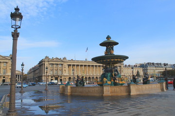 Fototapeta na wymiar Place de la concorde à Paris, France