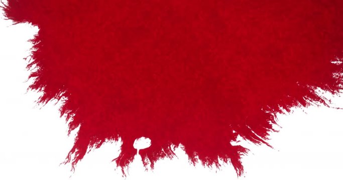 abstract red blood ink watercolor splatter splash on white background, dangerous horror or medical health care concept