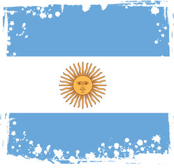 Abstract Argentina Flag, Argentinian Colors (Vector Art)