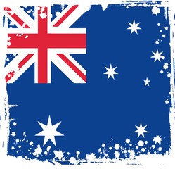 Abstract Australia Flag, Australian Colors (Vector Art)