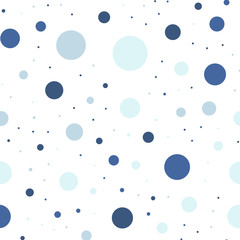 Colorful polka dots seamless pattern on black 23 background. Memorable classic colorful polka dots textile pattern. Seamless scattered confetti fall chaotic decor. Abstract vector illustration.