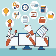 Marketing Business strategy icon vector illustration graphic design