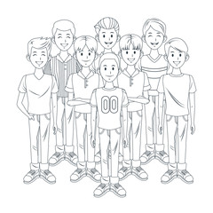 Young boys cartoon icon vector illustration graphic design