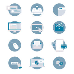 Vector set of social media icons