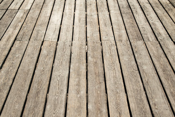 Close up of gray wooden fence panels