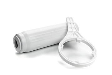 water filter cartridges isolated on white background