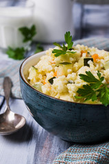 Milk porridge with vegetables