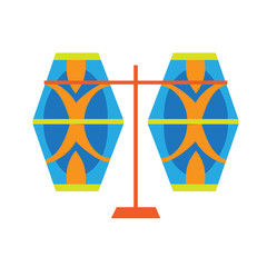 Carnival, masquerade, party and festive accessories. Festive rattles, colorful, funny.