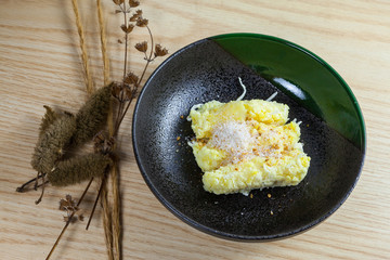 Mung bean rice-crepe are style Thai food, Khanom tua pap