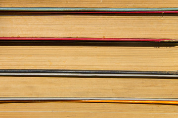 Stack of the old books. Books background