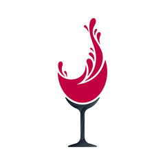 Wine splash concept, vector illustration
