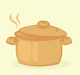 Pan. Vector illustration in a style of flat design.