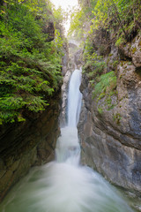 Waterfall Tatzlwurm, Bavaria, Rosenheim, near Kiefersfelden, Germany, long time exposure