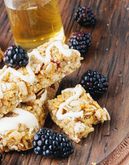 Cookies of cereals with fruit and berries