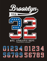 Athletic Brooklyn Set Number American