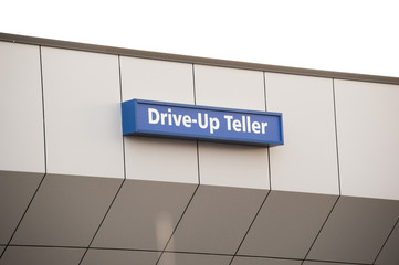 Drive-up teller sign