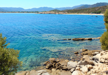 Summer sea coast (Halkidiki, Greece).