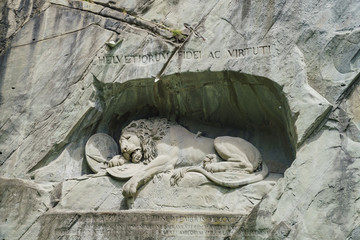 The famous Lion Monument at Lucerne