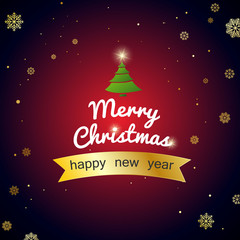 Christmas Vector greeting card and background, Merry Christmas and Happy New Year.