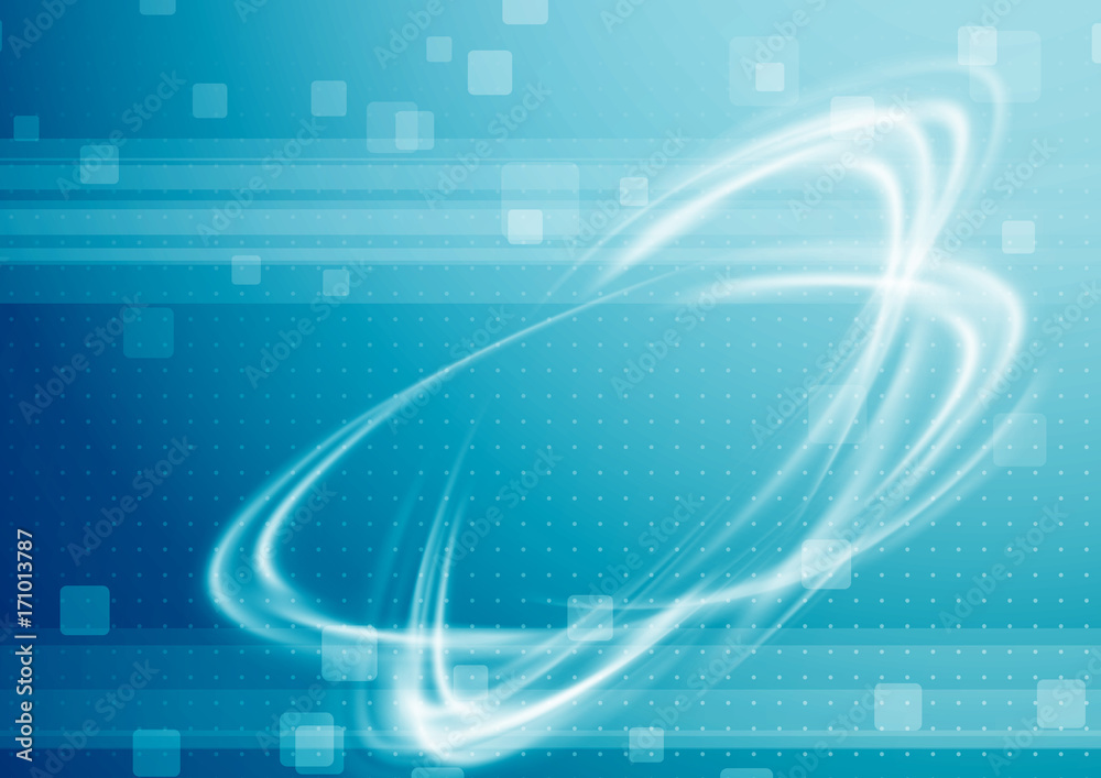 Wall mural high-tech modern background with transparent power swoosh. abstract technology futuristic science la