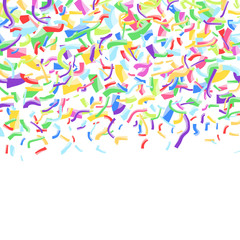 Merry abstract bright colorful falling confetti background
