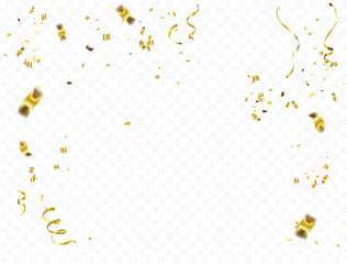 Gold confetti celebration background