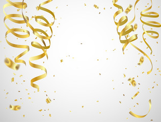 Gold confetti celebration background