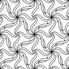 Geometric black and white seamless pattern