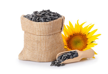 sunflower seeds in sack