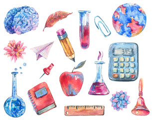 Watercolor back to school kit