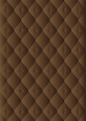 Fototapeta na wymiar vector drawing of the dark brown quilted leather