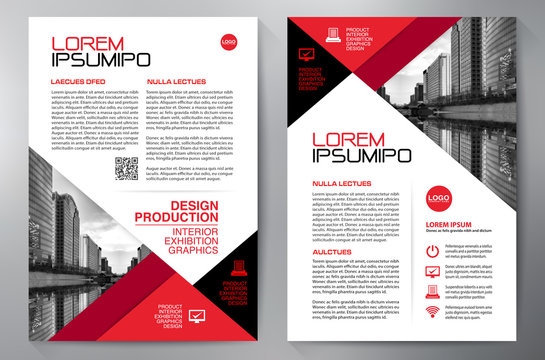 Business Brochure. Flyer Design. Leaflets a4 Template. Cover Book and Magazine. Annual Report Vector illustration