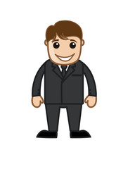 Smiling Cartoon Businessman