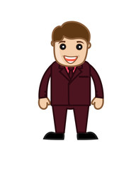 Laughing Cartoon Employee