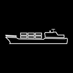Merchant ship it is icon .