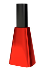 Scarlet Tall Cosmetics Nail Polish Bottle Mockup for Design Project - Mock Up 3D illustration Isolate on White Background
