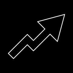 Chart of growth it is icon .