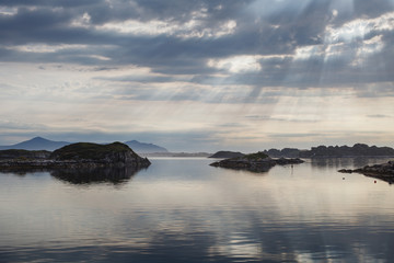 Beautiful view on norwegian fjords