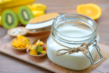 Homemade yogurt for healthy diet and breakfast
