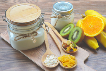 Homemade yogurt for healthy diet and breakfast
