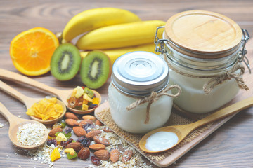 Homemade yogurt for healthy diet and breakfast
