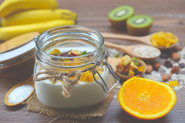 Homemade yogurt for healthy diet and breakfast
