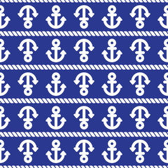 Seamless pattern with anchors. Ongoing backgrounds of marine theme.