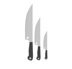 Knife kitchen set vector cutlery chef illustration cooking steel restaurant tool equipment isolated icon