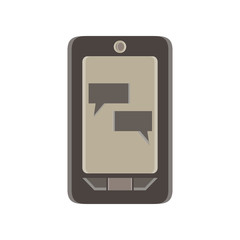 Phone chat message mobile vector text screen illustration flat internet icon