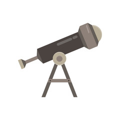 Telescope icon vector isolated illustration astronomy discovery flat device observation optical