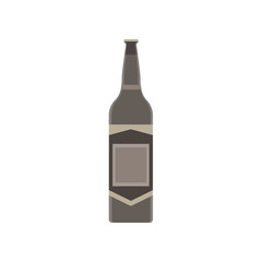 Beer bottle vector glass isolated background drink alcohol white illustration liquid beverage icon