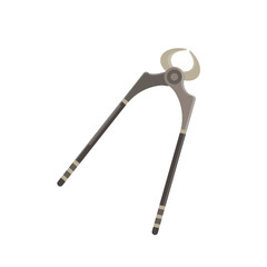 Vector nippers realistic set tool equipment service icon instrument object construction nail illustration